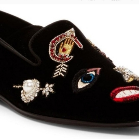 Alexander McQueen Obsession Embroidered Slippers - Picture 2 of 4